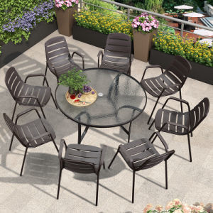 Außen Rattan Garten Tisch und Stühle Polyester 3 Stück Wicker Patio Set