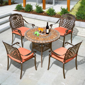 Villa Aluminium Terrassenmöbel-Sets Europäisches gegossenes Aluminium Esszet