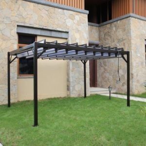 Flat-Garden-Eisen-Gazebo Außen PVC-beschichtete Metalldachdach-Gazebo