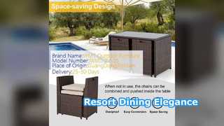 Outdoor-Essset Hotel Resort Glastisch