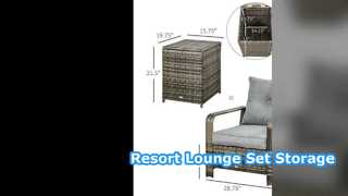 Outdoor-Lounge-Set, Hotel-Resort-Aufbewahrungstisch